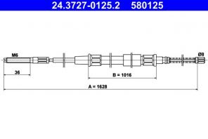 ATE 24.3727-0125.2 - Brzdové lano -