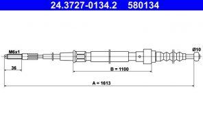 ATE 24.3727-0134.2 - Brzdové lano -
