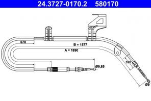 ATE 24.3727-0170.2 - Brzdové lano -