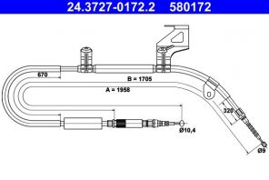 ATE 24.3727-0172.2 - Brzdové lano -