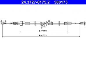 ATE 24.3727-0175.2 - Brzdové lano -