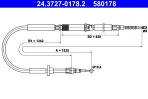 ATE 24.3727-0178.2 - Brzdové lano -