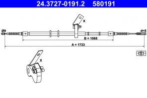 ATE 24.3727-0191.2 - Brzdové lano -
