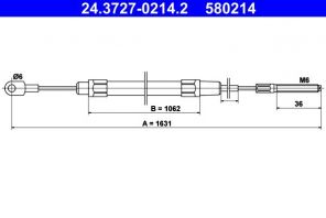 ATE 24.3727-0214.2 - Brzdové lano -