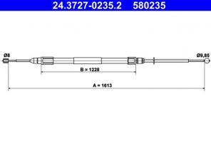 ATE 24.3727-0235.2 - Brzdové lano -