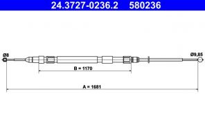 ATE 24.3727-0236.2 - Brzdové lano -