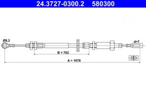 ATE 24.3727-0300.2 - Brzdové lano -