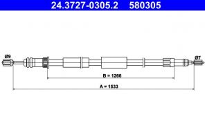 ATE 24.3727-0305.2 - Brzdové lano -