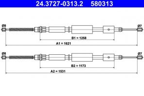 ATE 24.3727-0313.2 - Brzdové lano -