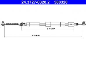ATE 24.3727-0320.2 - Brzdové lano -