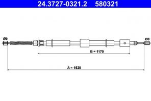 ATE 24.3727-0321.2 - Brzdové lano -