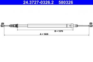 ATE 24.3727-0326.2 - Brzdové lano -