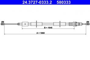 ATE 24.3727-0333.2 - Brzdové lano -