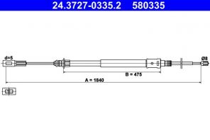 ATE 24.3727-0335.2 - Brzdové lano -