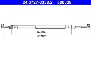 ATE 24.3727-0338.2 - Brzdové lano -
