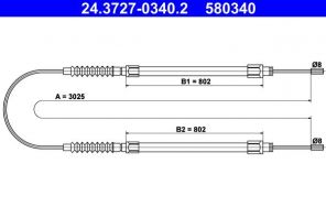 ATE 24.3727-0340.2 - Brzdové lano -