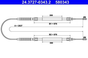 ATE 24.3727-0343.2 - Brzdové lano -