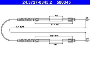 ATE 24.3727-0345.2 - Brzdové lano -