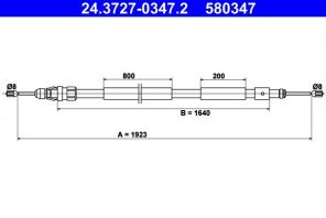 ATE 24.3727-0347.2 - Brzdové lano -