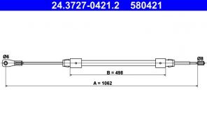 ATE 24.3727-0421.2 - Brzdové lano -