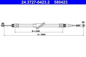 ATE 24.3727-0423.2 - Brzdové lano -