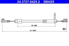 ATE 24.3727-0425.2 - Brzdové lano -