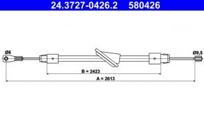 ATE 24.3727-0426.2 - Brzdové lano -