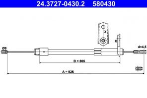 ATE 24.3727-0430.2 - Brzdové lano -