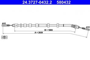 ATE 24.3727-0432.2 - Brzdové lano -