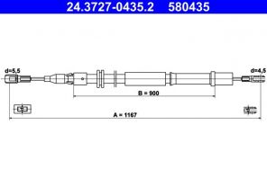 ATE 24.3727-0435.2 - Brzdové lano -