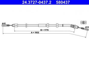 ATE 24.3727-0437.2 - Brzdové lano -