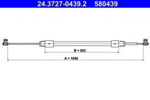 ATE 24.3727-0439.2 - Brzdové lano -