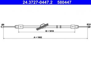 ATE 24.3727-0447.2 - Brzdové lano -