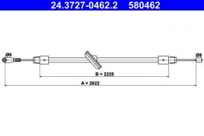 ATE 24.3727-0462.2 - Brzdové lano -