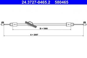 ATE 24.3727-0465.2 - Brzdové lano -