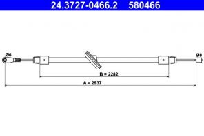 ATE 24.3727-0466.2 - Brzdové lano -