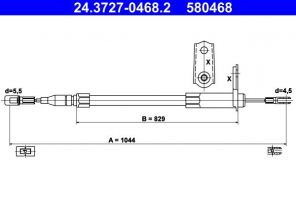 ATE 24.3727-0468.2 - Brzdové lano -