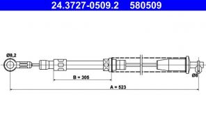 ATE 24.3727-0509.2 - Brzdové lano -