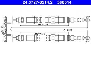 ATE 24.3727-0514.2 - Brzdové lano -