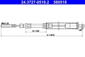 ATE 24.3727-0518.2 - Brzdové lano -