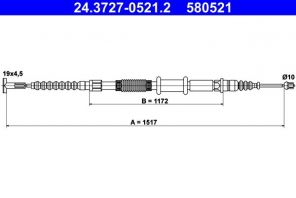 ATE 24.3727-0521.2 - Brzdové lano -