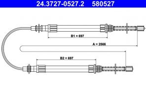 ATE 24.3727-0527.2 - Brzdové lano -