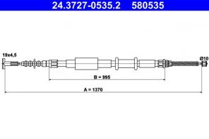 ATE 24.3727-0535.2 - Brzdové lano -