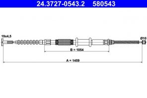 ATE 24.3727-0543.2 - Brzdové lano -