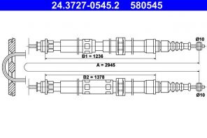 ATE 24.3727-0545.2 - Brzdové lano -