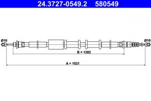 ATE 24.3727-0549.2 - Brzdové lano -