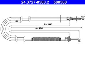 ATE 24.3727-0560.2 - Brzdové lano -