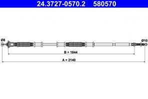 ATE 24.3727-0570.2 - Brzdové lano -