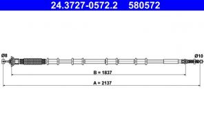 ATE 24.3727-0572.2 - Brzdové lano -