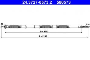 ATE 24.3727-0573.2 - Brzdové lano -
